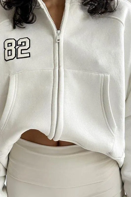 Street oversize style embroidered hoodie