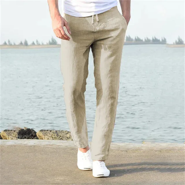 StreetFlex Herren Baumwolle Leinen Hose