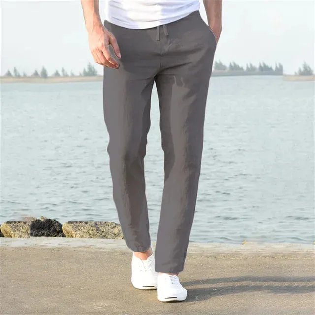 StreetFlex Herren Baumwolle Leinen Hose