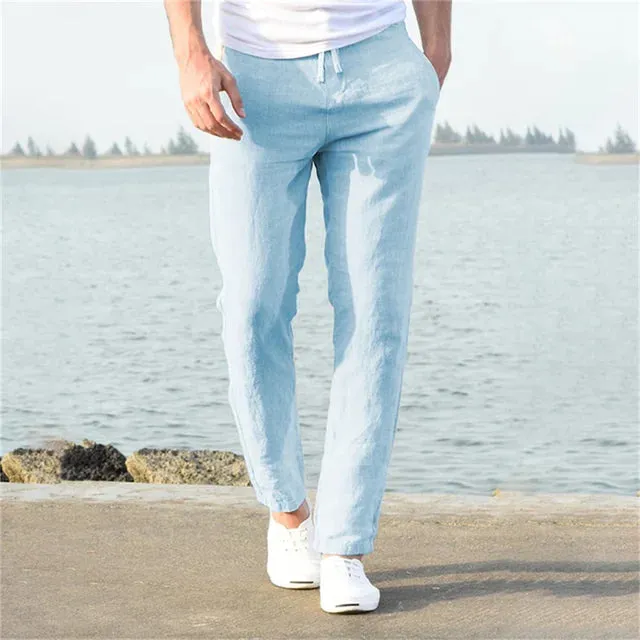 StreetFlex Herren Baumwolle Leinen Hose