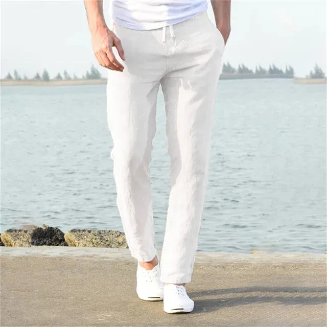 StreetFlex Herren Baumwolle Leinen Hose