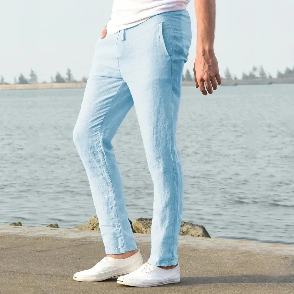 StreetFlex Herren Baumwolle Leinen Hose