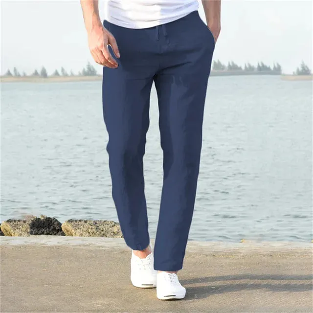StreetFlex Herren Baumwolle Leinen Hose