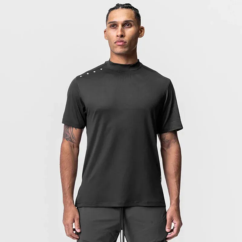 Summer Gym Men's Quick Dry Compression T-Shirt - Running Sport Workout Tee, Fitness Short Sleeve Undershirt Tops, Casual Clothes