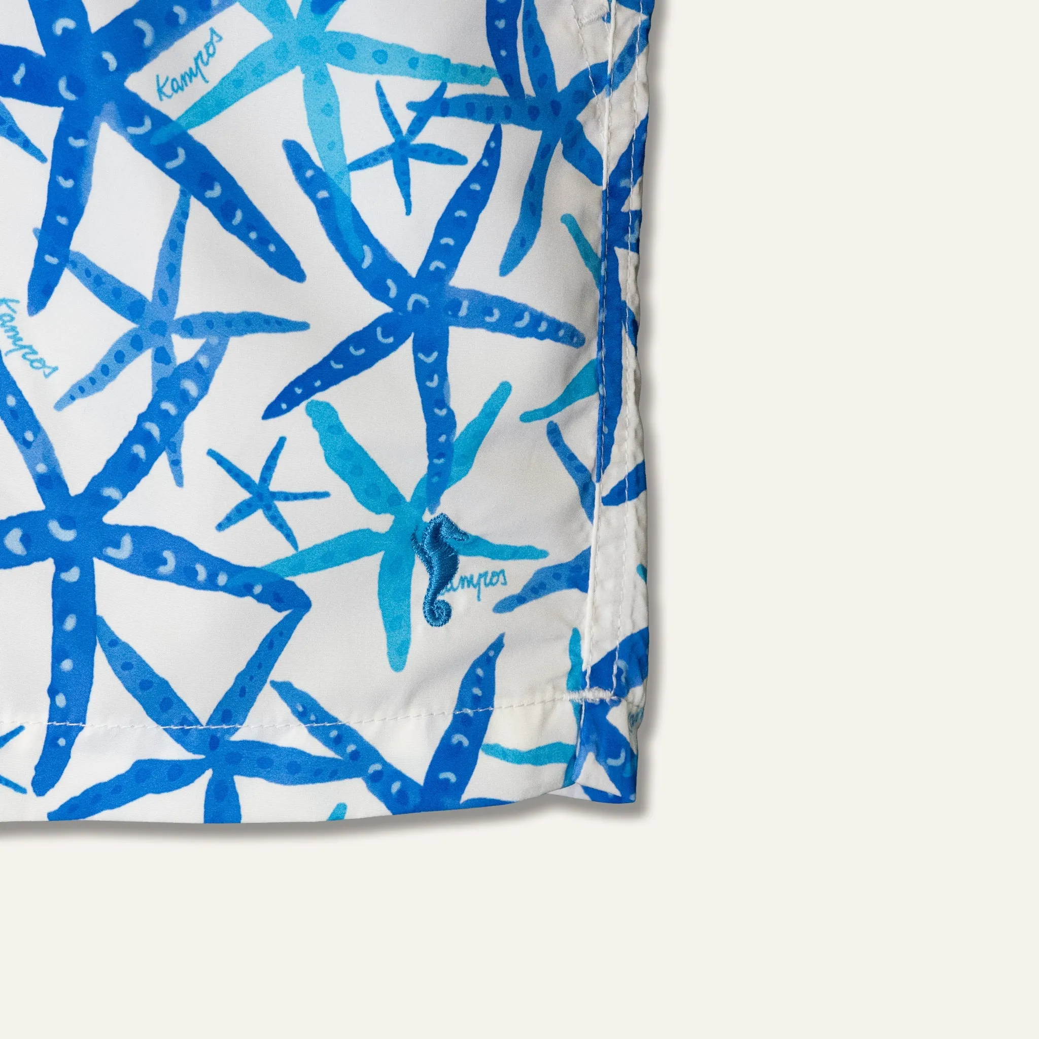 Swim Shorts Long Starfish White