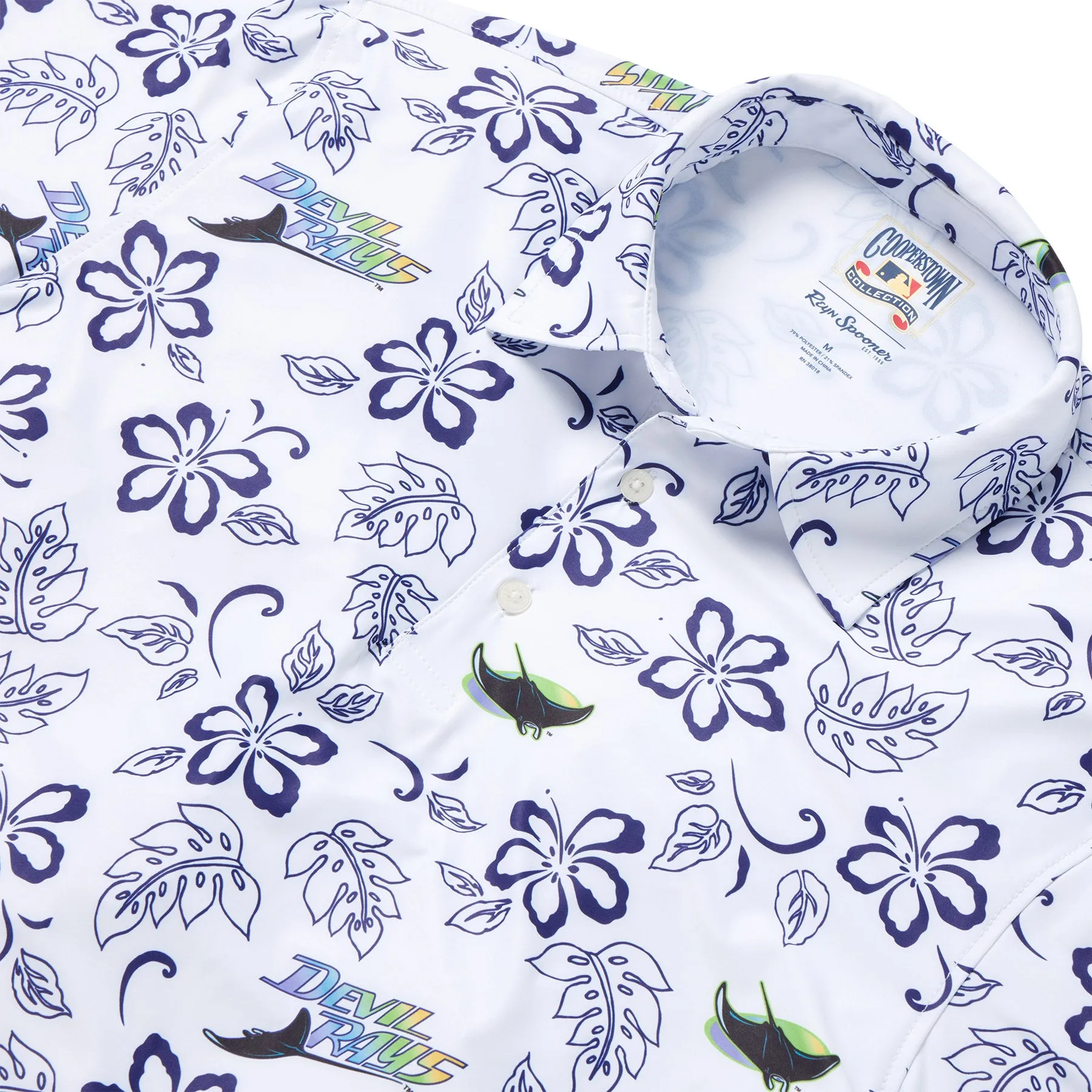 TAMPA BAY DEVIL RAYS COOPERSTOWN PERFORMANCE POLO