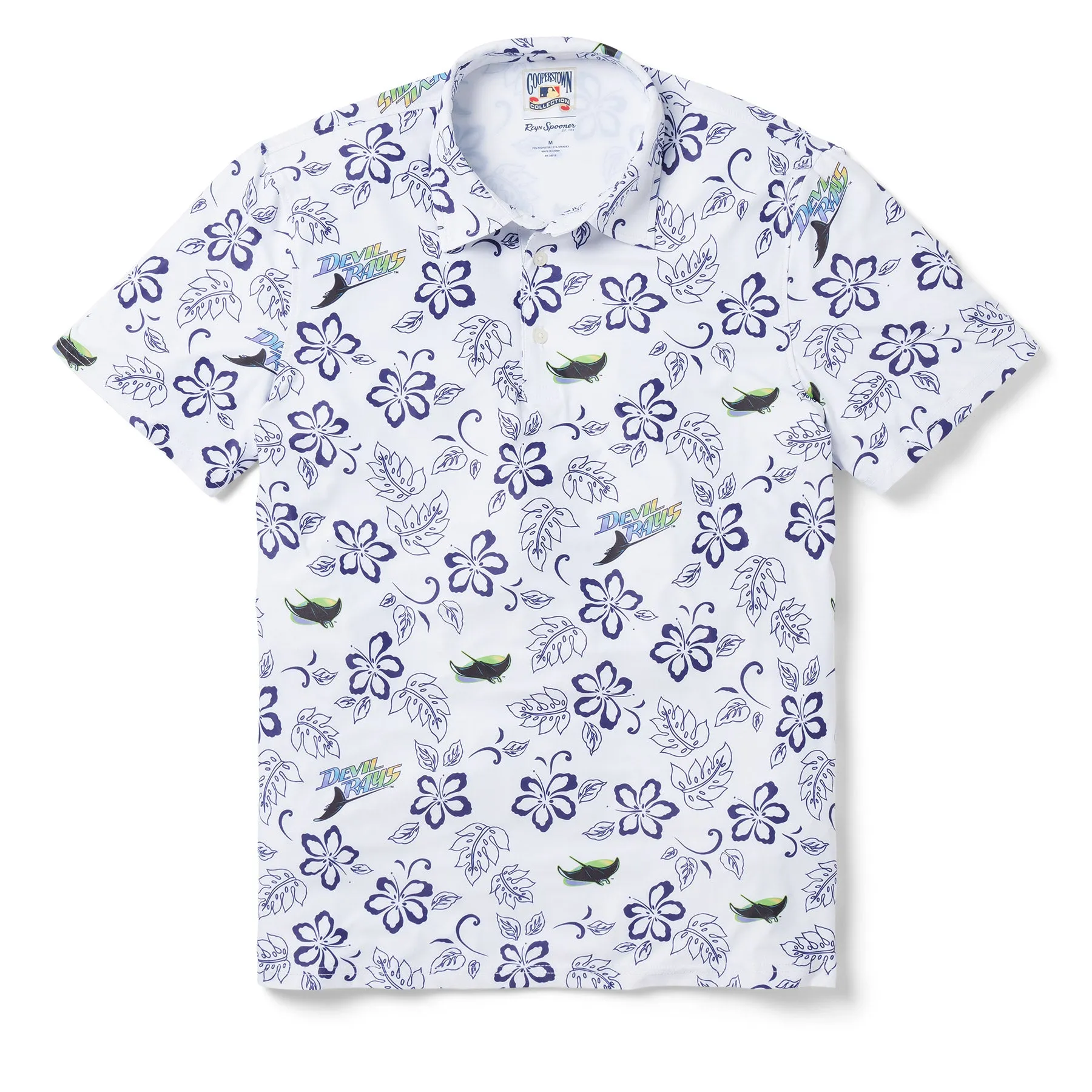 TAMPA BAY DEVIL RAYS COOPERSTOWN PERFORMANCE POLO