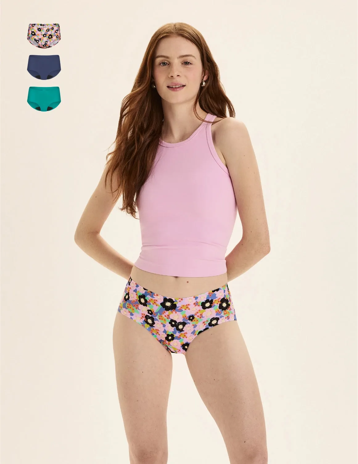 Teen Super Leakproof® No-Show Boyshort 3-Pack