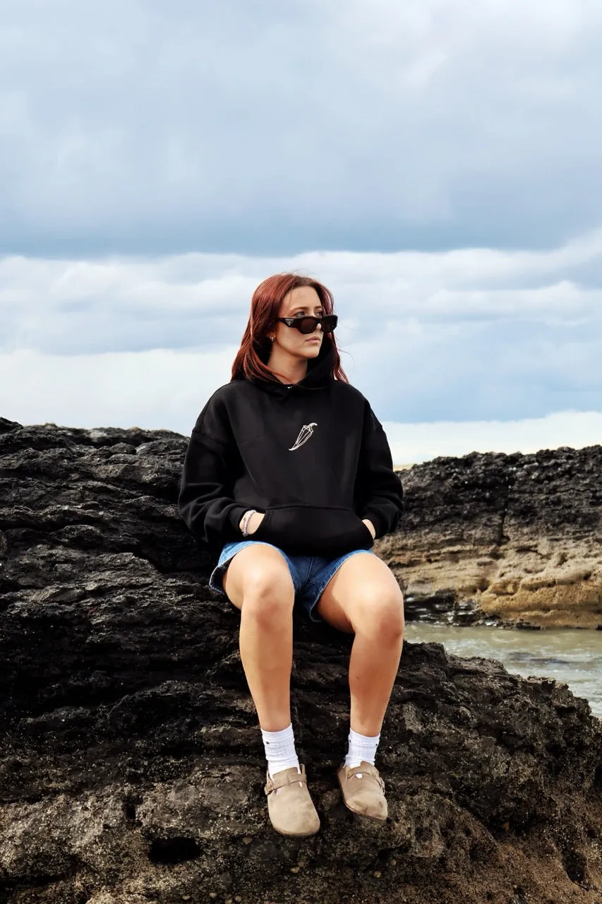 the hoodie.