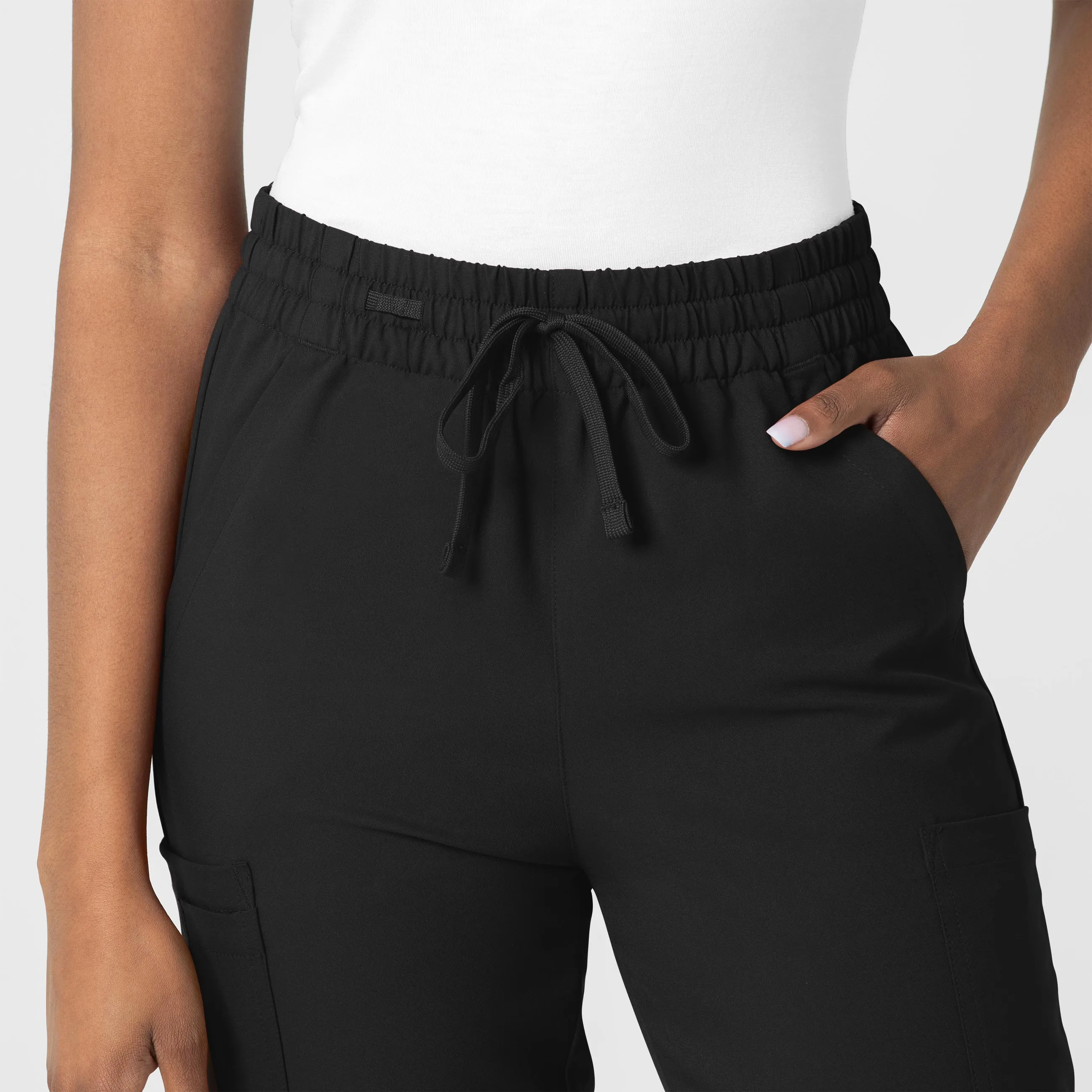 Thrive 5122 Cargo Jogger Scrub Pants Black