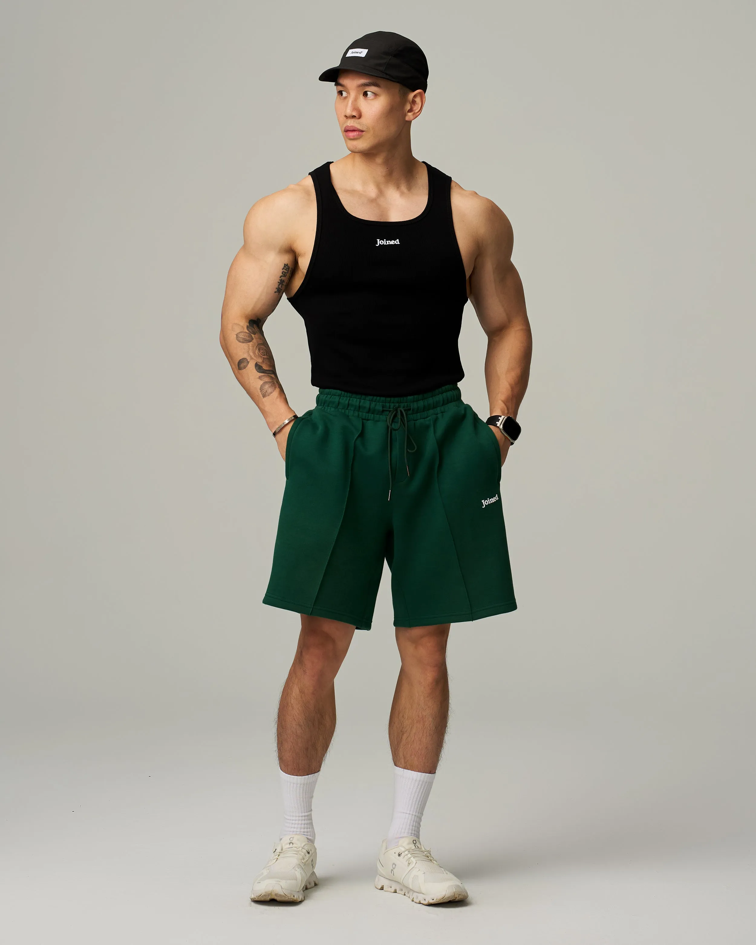 Track Pintuck Shorts