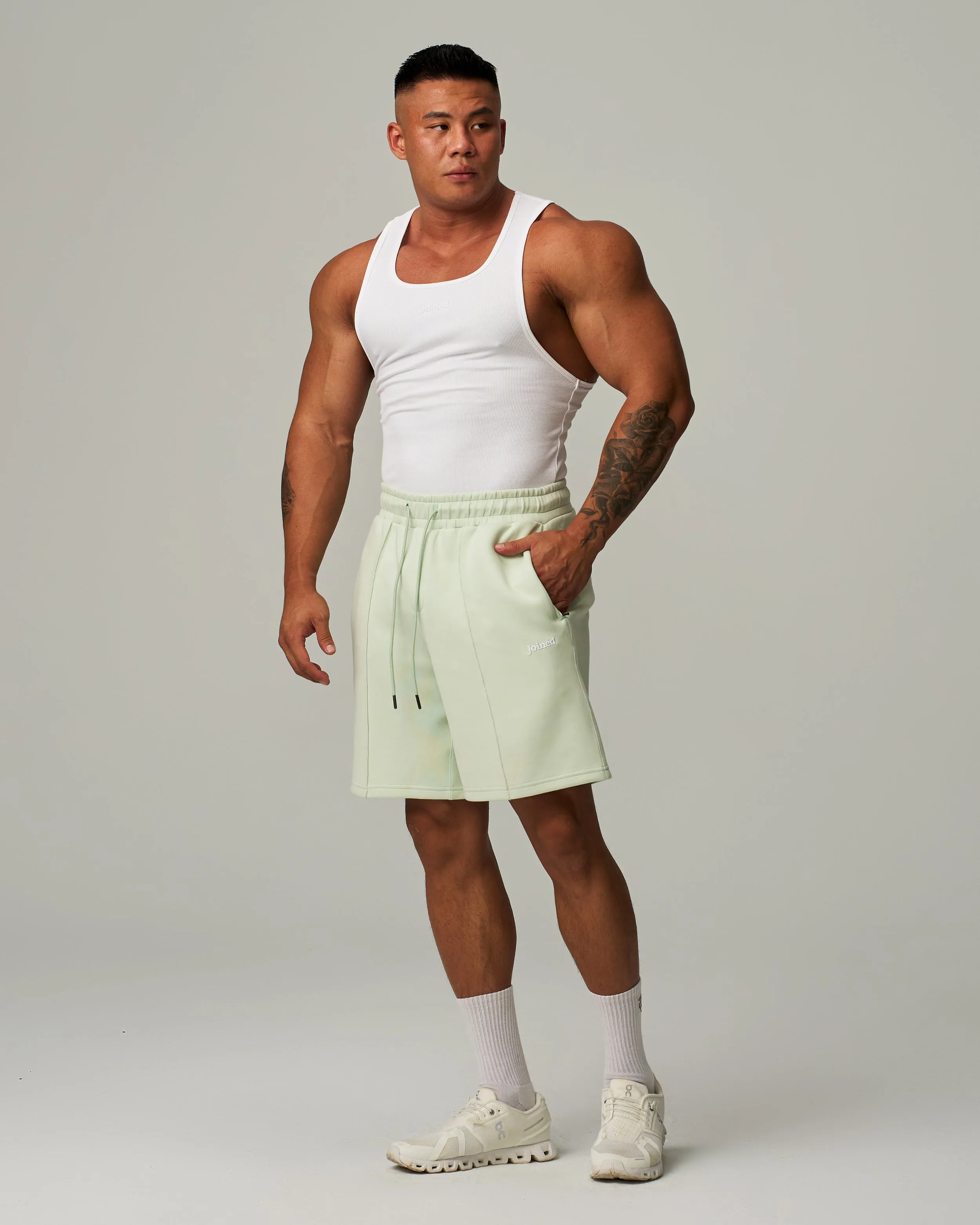 Track Pintuck Shorts