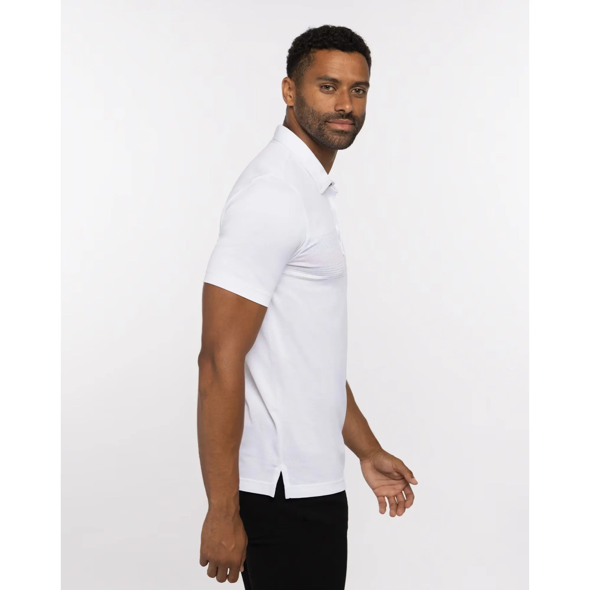 TRAVIS MATHEW MENS GULF SIDE POLO - WHITE