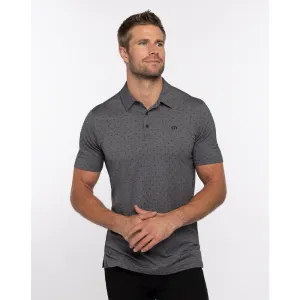 TRAVISMATHEW CHANGE OF ADDRESS POLO - HEATHER DARK GREY