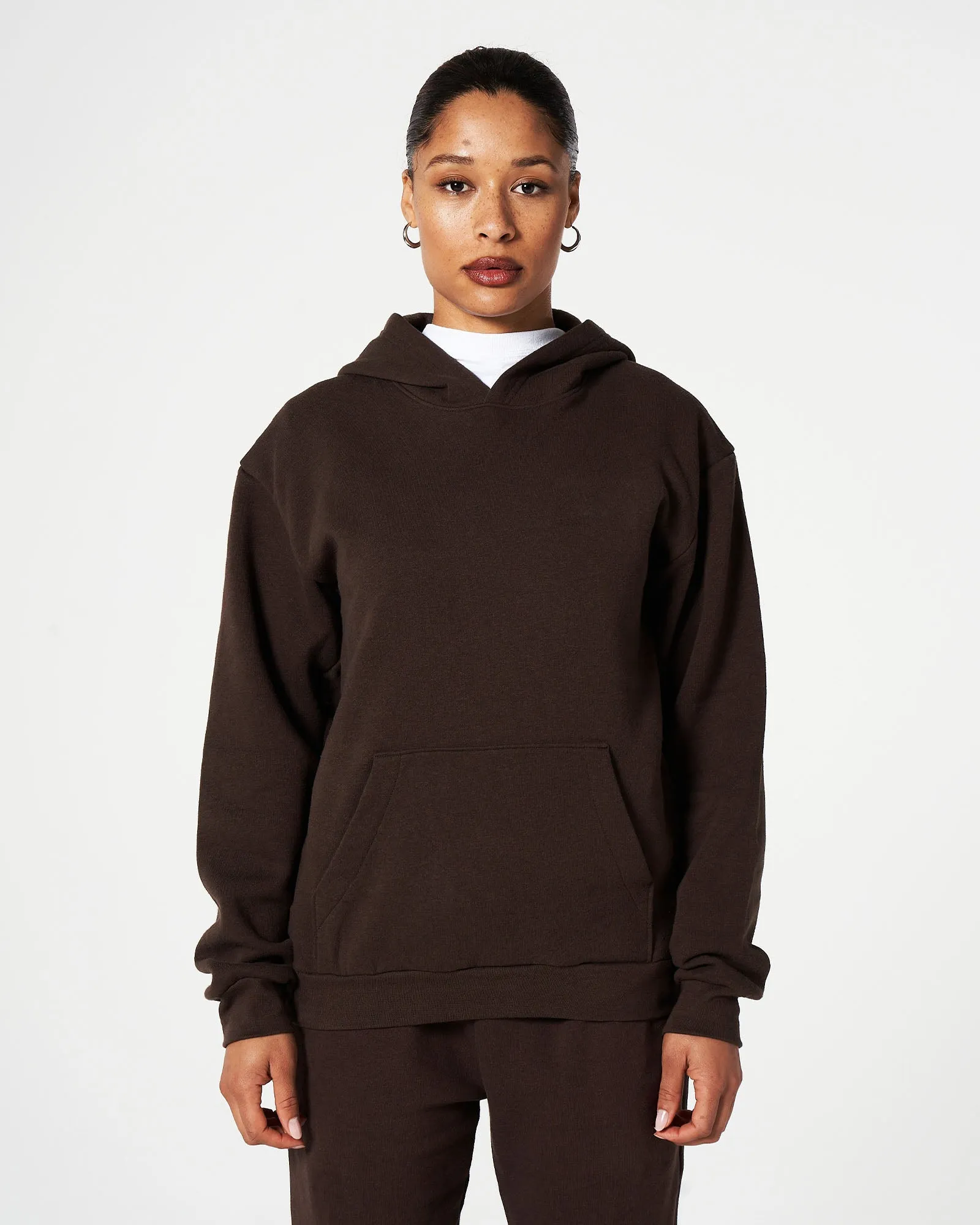 Unisex Brown Tracksuit Set - American Apparel® Pullover Hoodie & Sweatpants Set