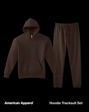 Unisex Brown Tracksuit Set - American Apparel® Pullover Hoodie & Sweatpants Set