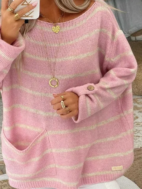 Vera – schicker streifenpullover
