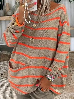 Vera – schicker streifenpullover