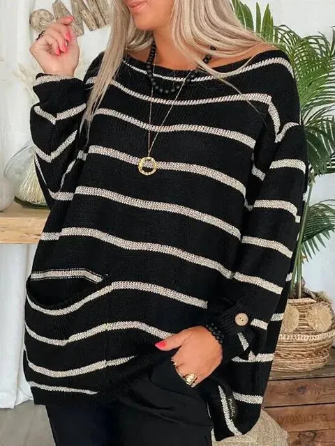 Vera – schicker streifenpullover