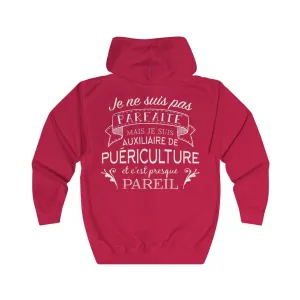 Veste zippée - Cadeau humour pour une Auxiliaire de puériculture