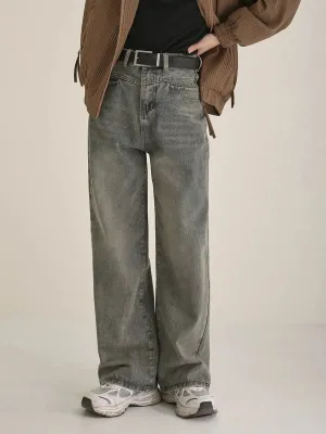 Vintage-Inspired High-Waist Relaxed Fit Jeans