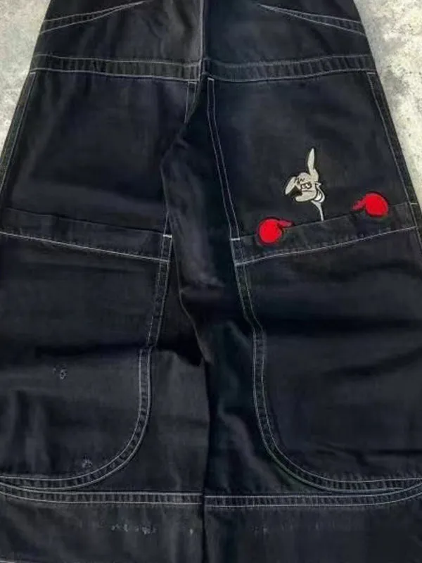 Vintage Trendy Komplett Bestickte Boyfriend Jeans