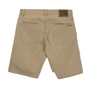 VOLCOM MODOWN CANVAS 5 POCKET SHORT DARK KHAKI
