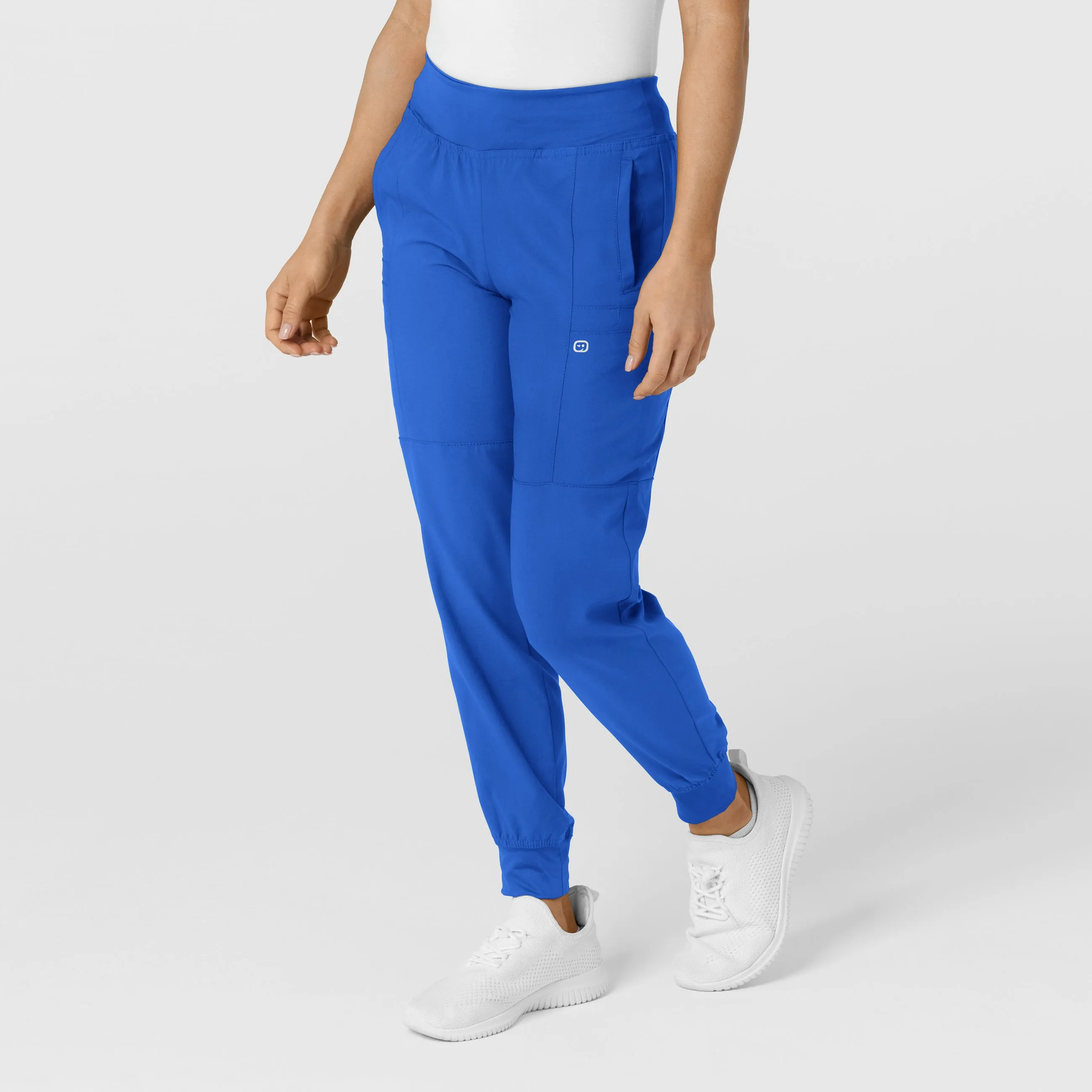 W123 5555 Comfort Waist Cargo Jogger Scrub Pants Royal