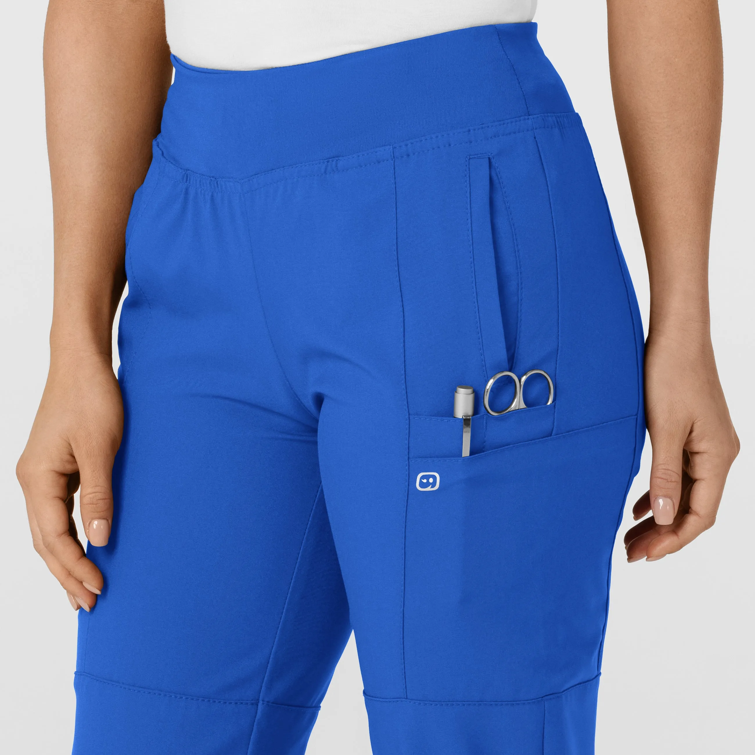 W123 5555 Comfort Waist Cargo Jogger Scrub Pants Royal