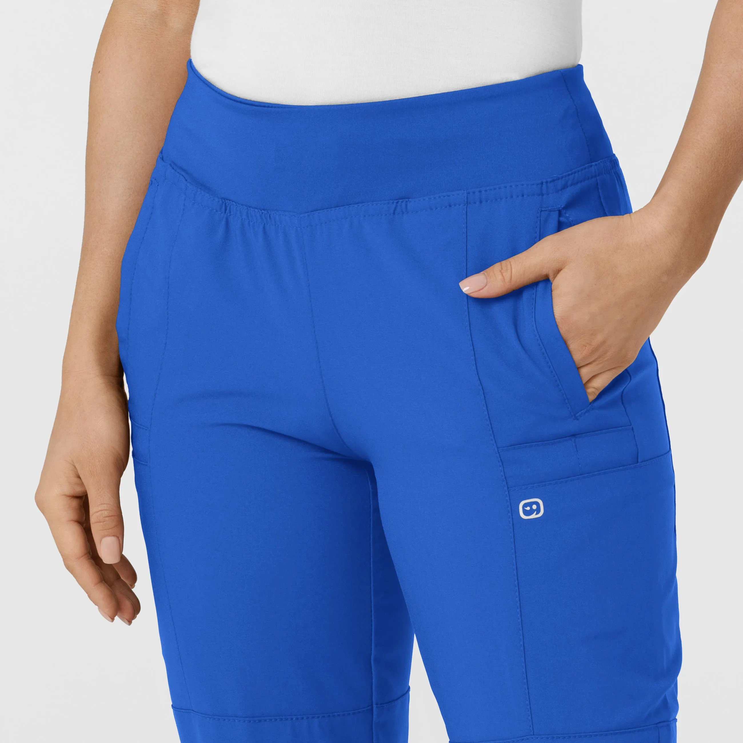 W123 5555 Comfort Waist Cargo Jogger Scrub Pants Royal