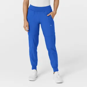 W123 5555 Comfort Waist Cargo Jogger Scrub Pants Royal