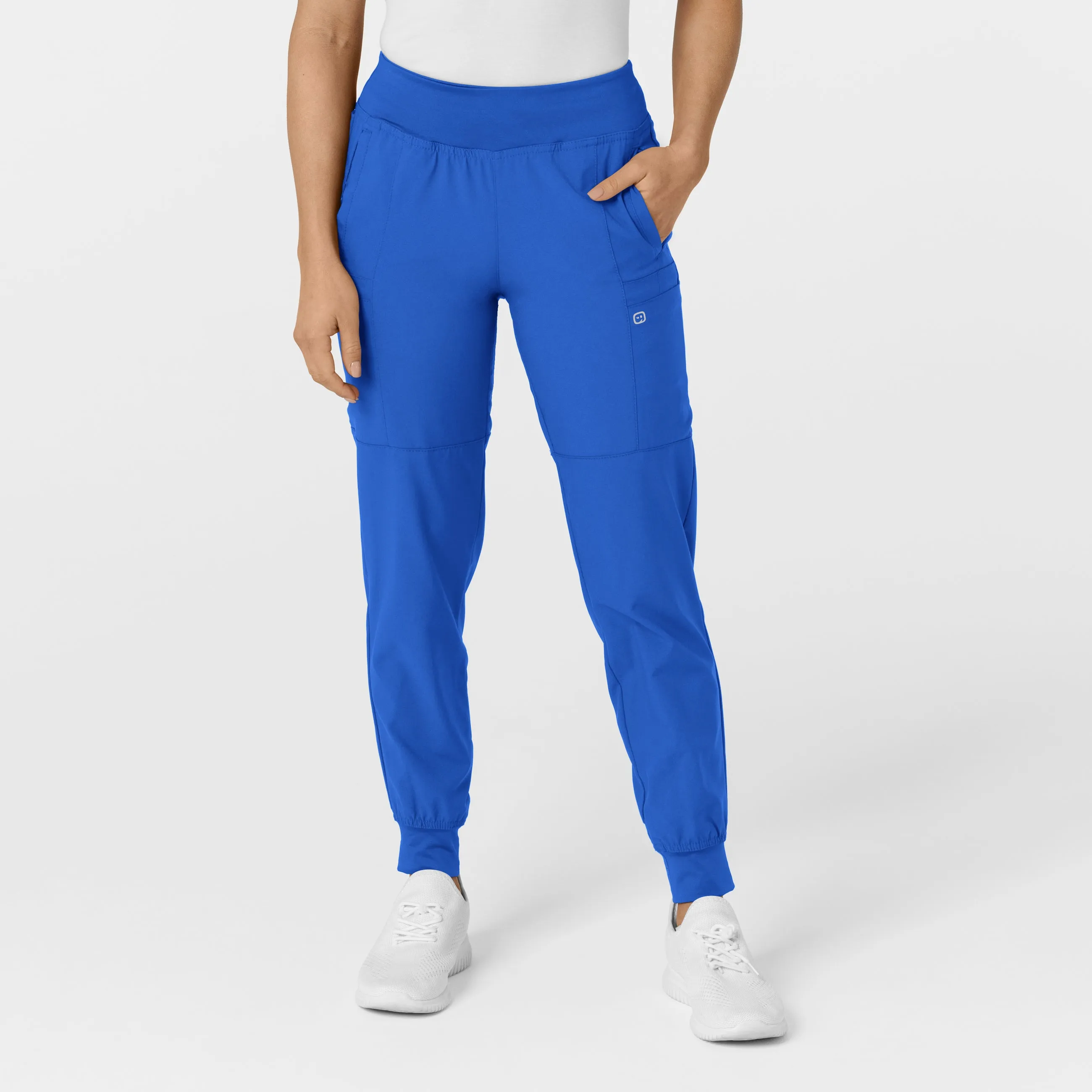 W123 5555 Comfort Waist Cargo Jogger Scrub Pants Royal