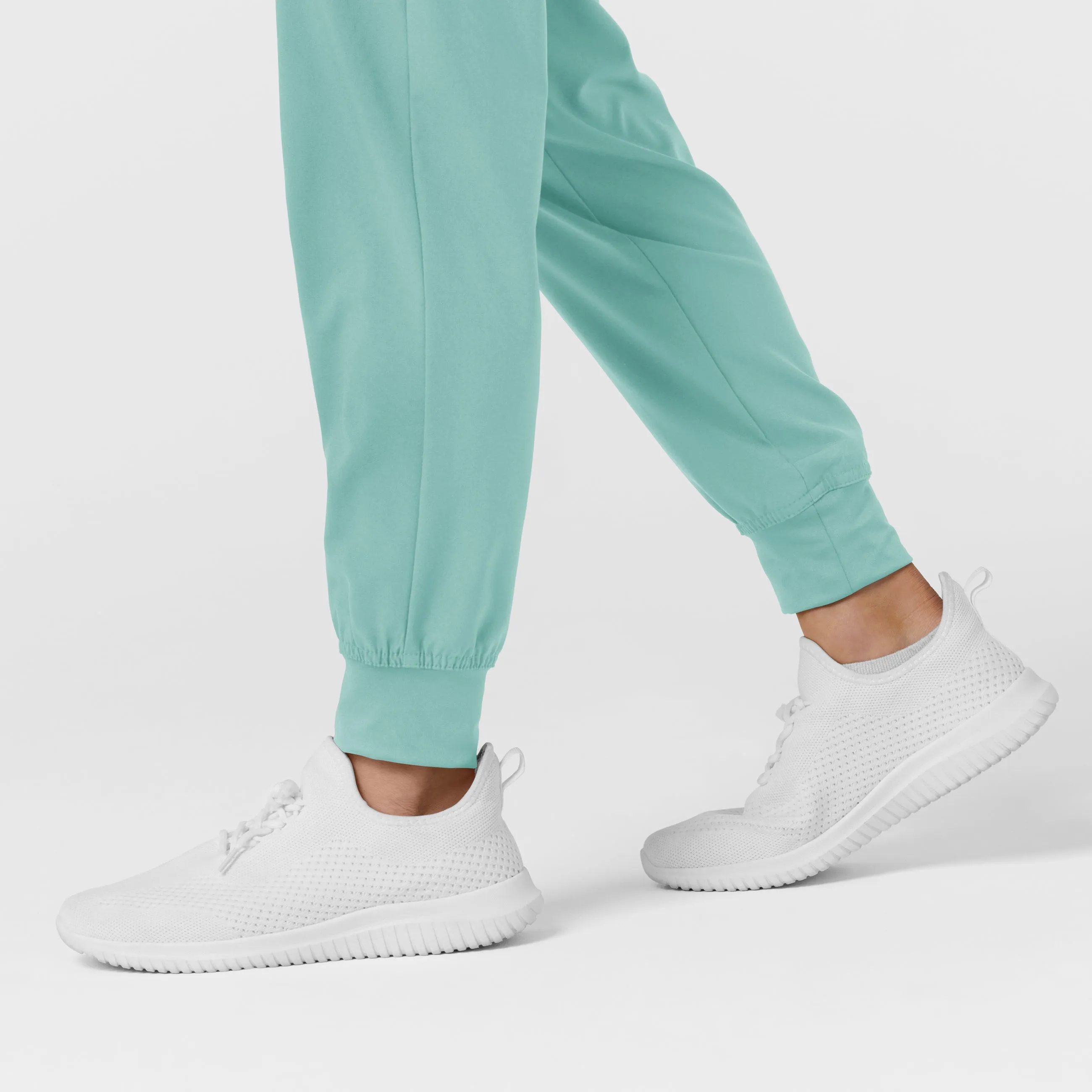 W123 5555 Comfort Waist Cargo Jogger Scrub Pants Turquoise