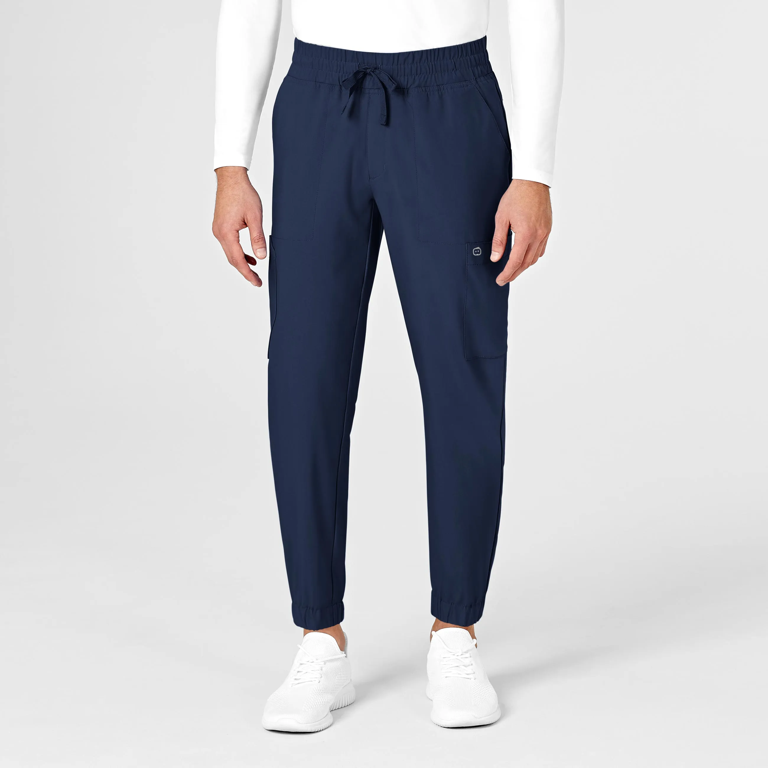 W123 5655 Men's Cargo Jogger Scrub Pants Navy