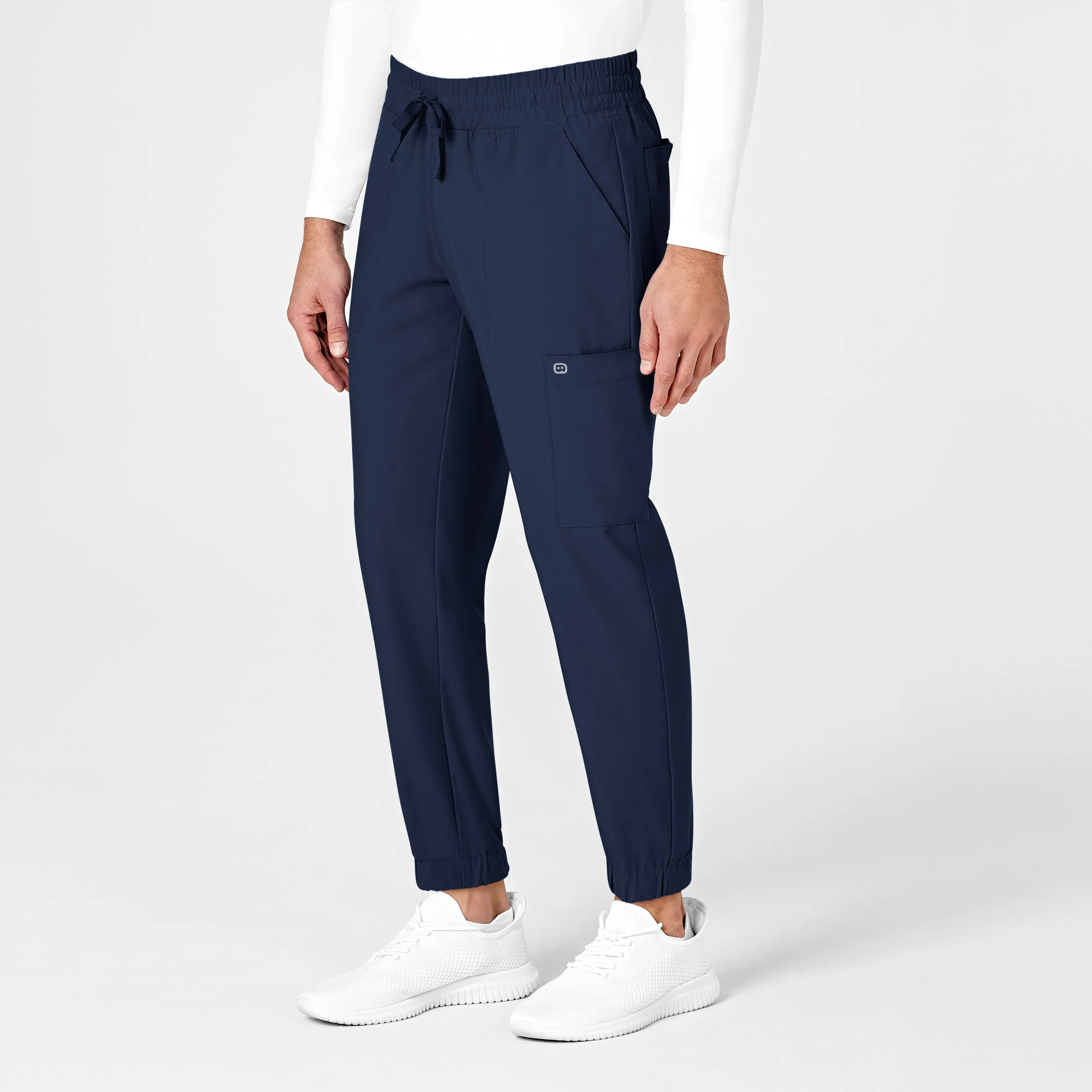 W123 5655 Men's Cargo Jogger Scrub Pants Navy