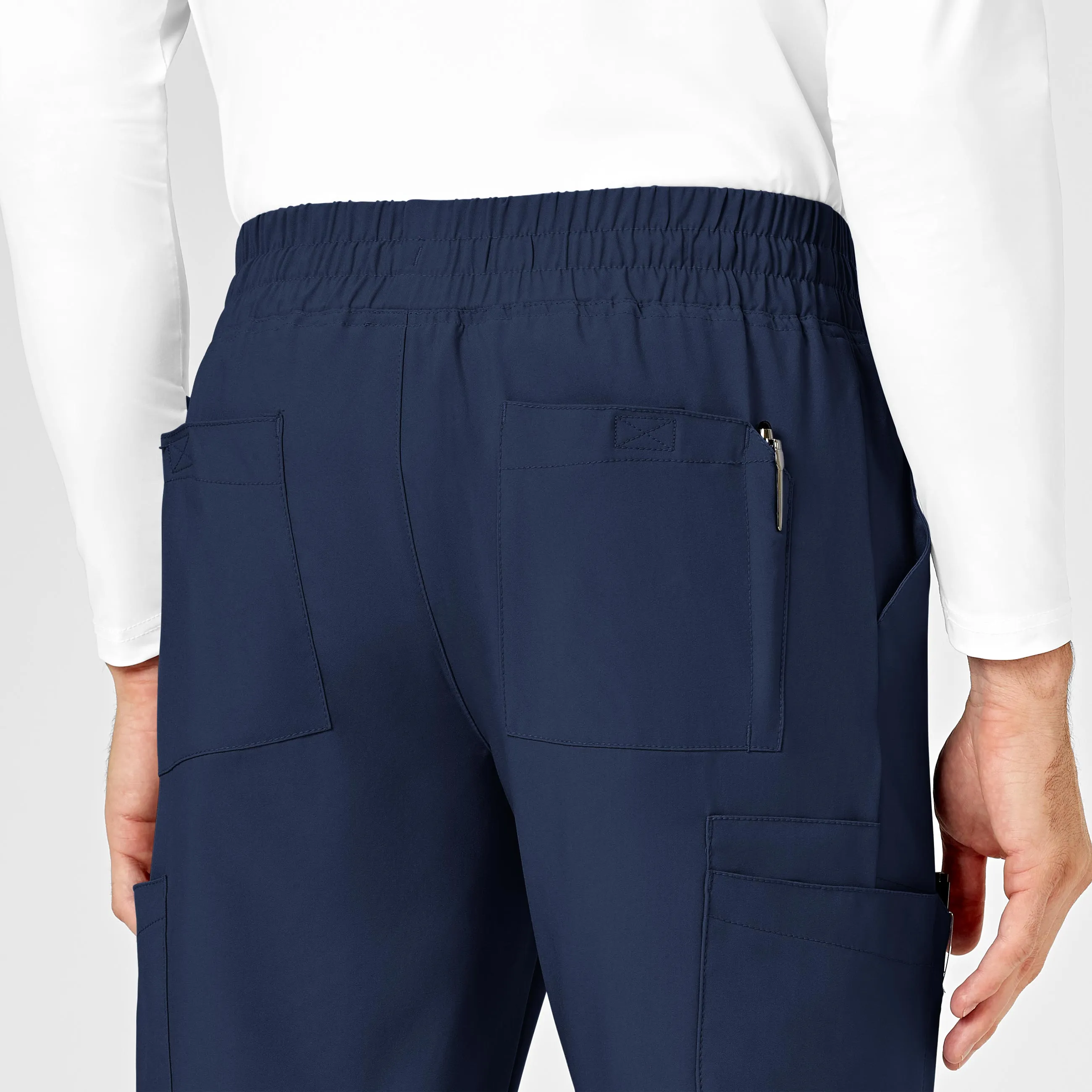 W123 5655 Men's Cargo Jogger Scrub Pants Navy