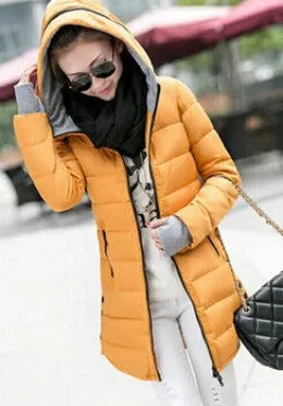 wadded jacket female women's winter jacket down cotton jacket slim parkas ladies coat plus size XS-XXL