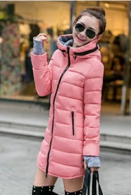 wadded jacket female women's winter jacket down cotton jacket slim parkas ladies coat plus size XS-XXL