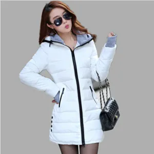 wadded jacket female women's winter jacket down cotton jacket slim parkas ladies coat plus size XS-XXL