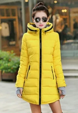 wadded jacket female women's winter jacket down cotton jacket slim parkas ladies coat plus size XS-XXL