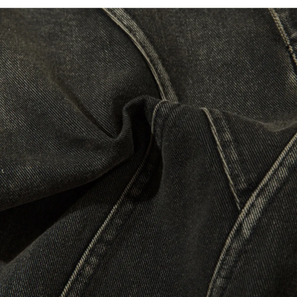 Washed Split Design Hip-Hop Horn Jeans