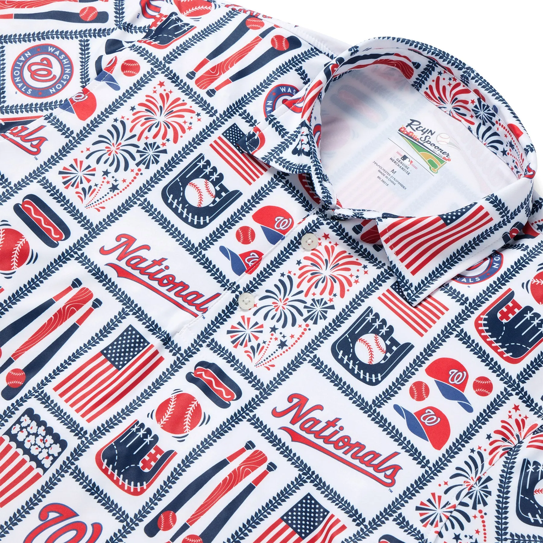 WASHINGTON NATIONALS AMERICANA PERFORMANCE POLO