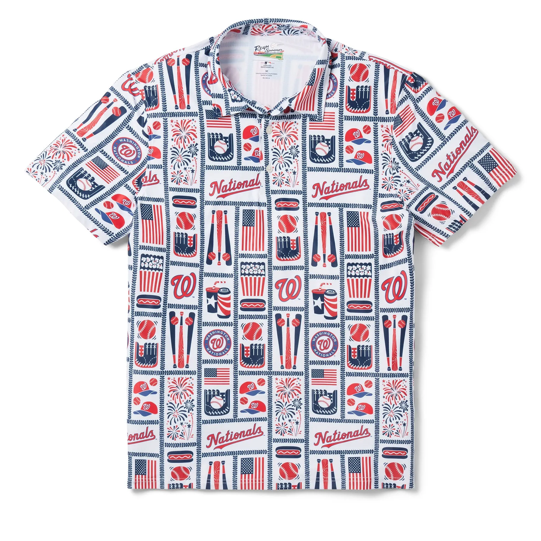 WASHINGTON NATIONALS AMERICANA PERFORMANCE POLO
