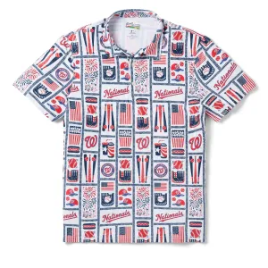 WASHINGTON NATIONALS AMERICANA PERFORMANCE POLO