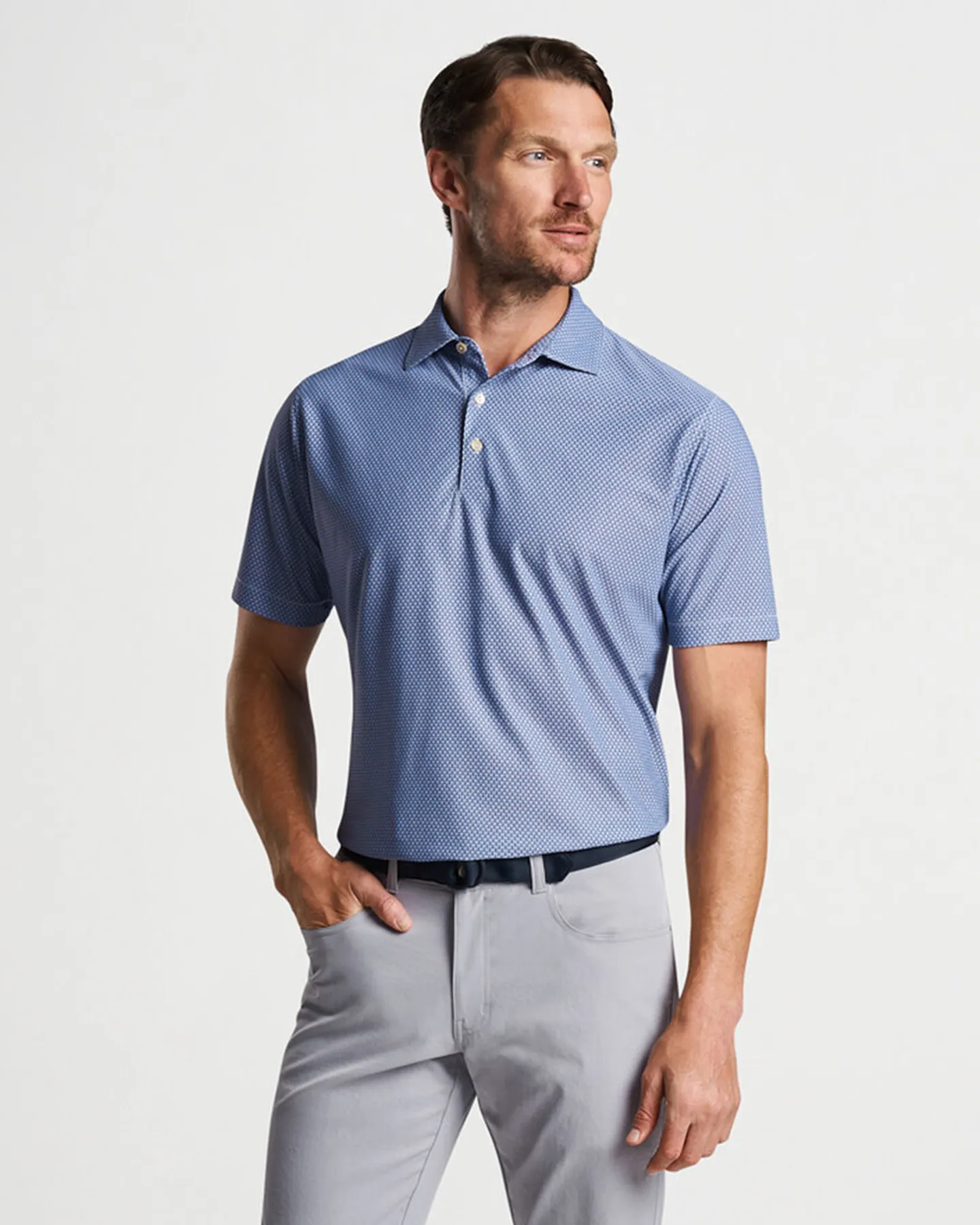 WAVERLY PERFORMANCE MESH POLO - NAVY