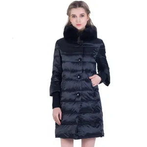 Winter Down Jacket Women Long Coat Parkas Thickening Female Warm Clothes Rabbit Fur Collar High Quality Overcoat