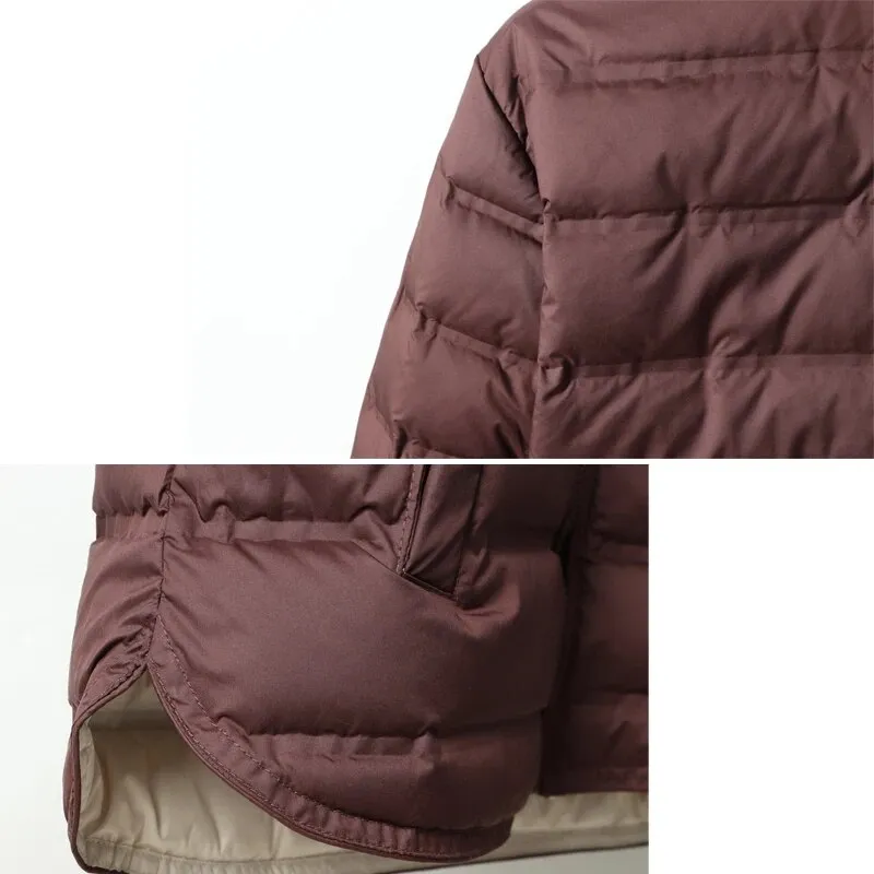 Woman Winter Overcoat White Duck Down Parkas