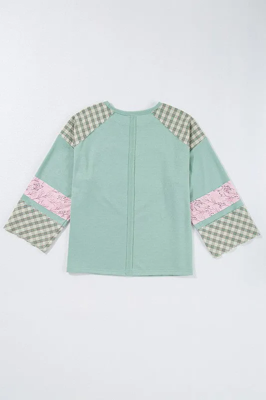 Women Heart Graphic Wide Long Sleeve Sweatshirts