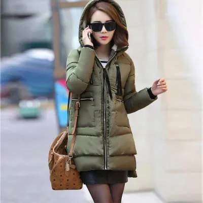 Women jacket Hoody Long Style Warm Coat Women Plus Size M~XXXL