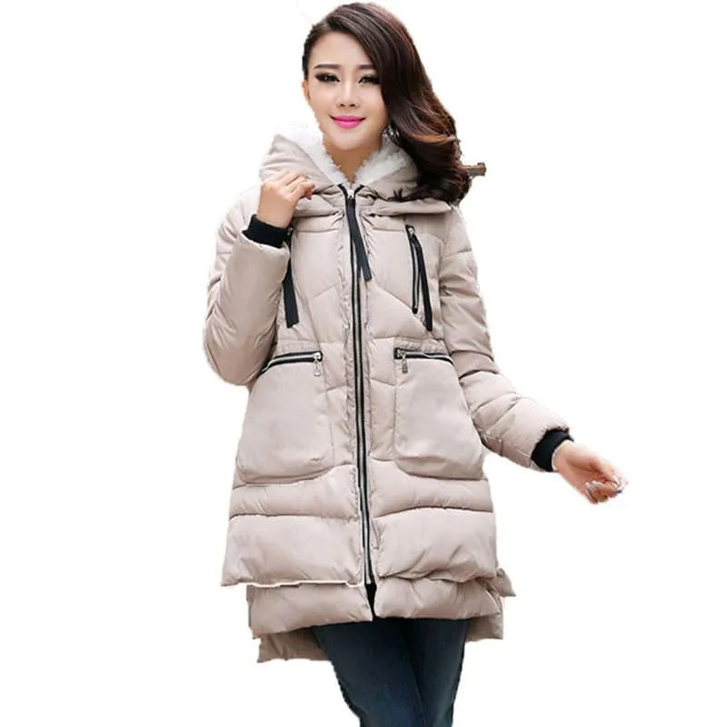 Women jacket Hoody Long Style Warm Coat Women Plus Size M~XXXL